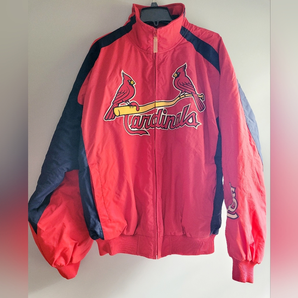 Majestic St Louis Cardinals STL Bomber Dugout Jacket Lined Size L